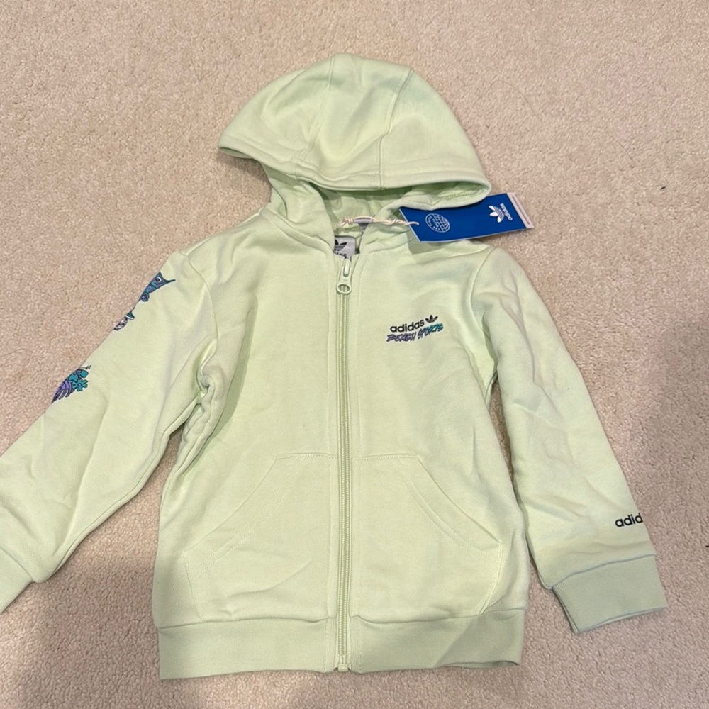 Adidas Kids Green Hoodie